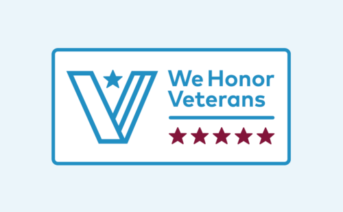 The We Honor Veterans Level 5 badge